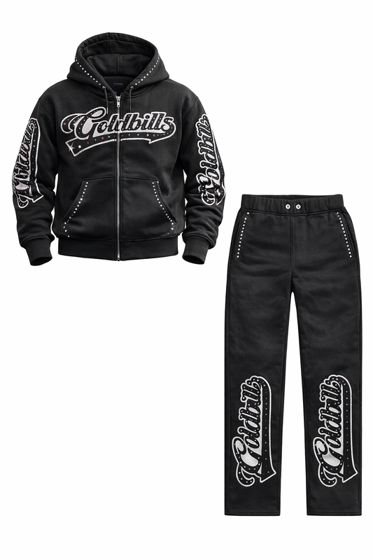 “Gems N Butter” Sweatsuit (Black)